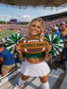 Personalized Football Cheer Pom Sign Custom Football Spirit Stick